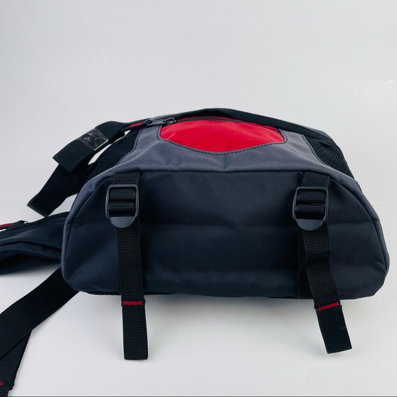 Gap Adjustable Black Gray Red Shoulder Waist Bag Multi Zip Pocket Compartments - Picture 4 of 7